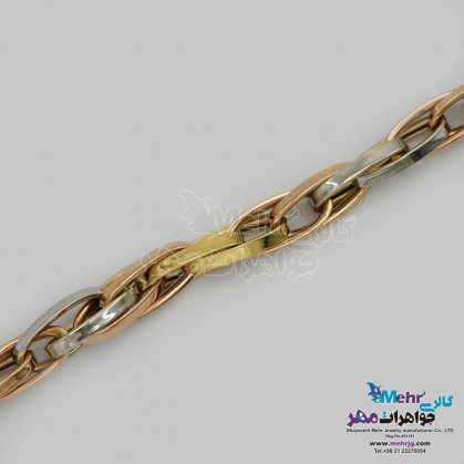 دستبند طلا - طرح حلقه تو در تو-MB1590